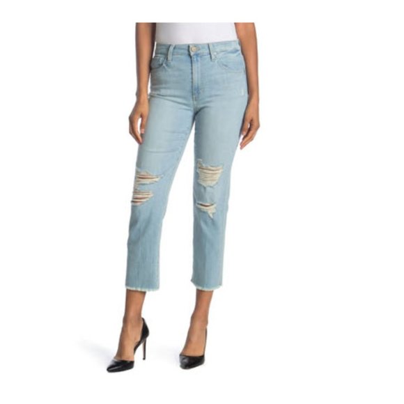 JOE'S High Rise Fray Crop Hem Straight Jeans - Picture 2 of 12